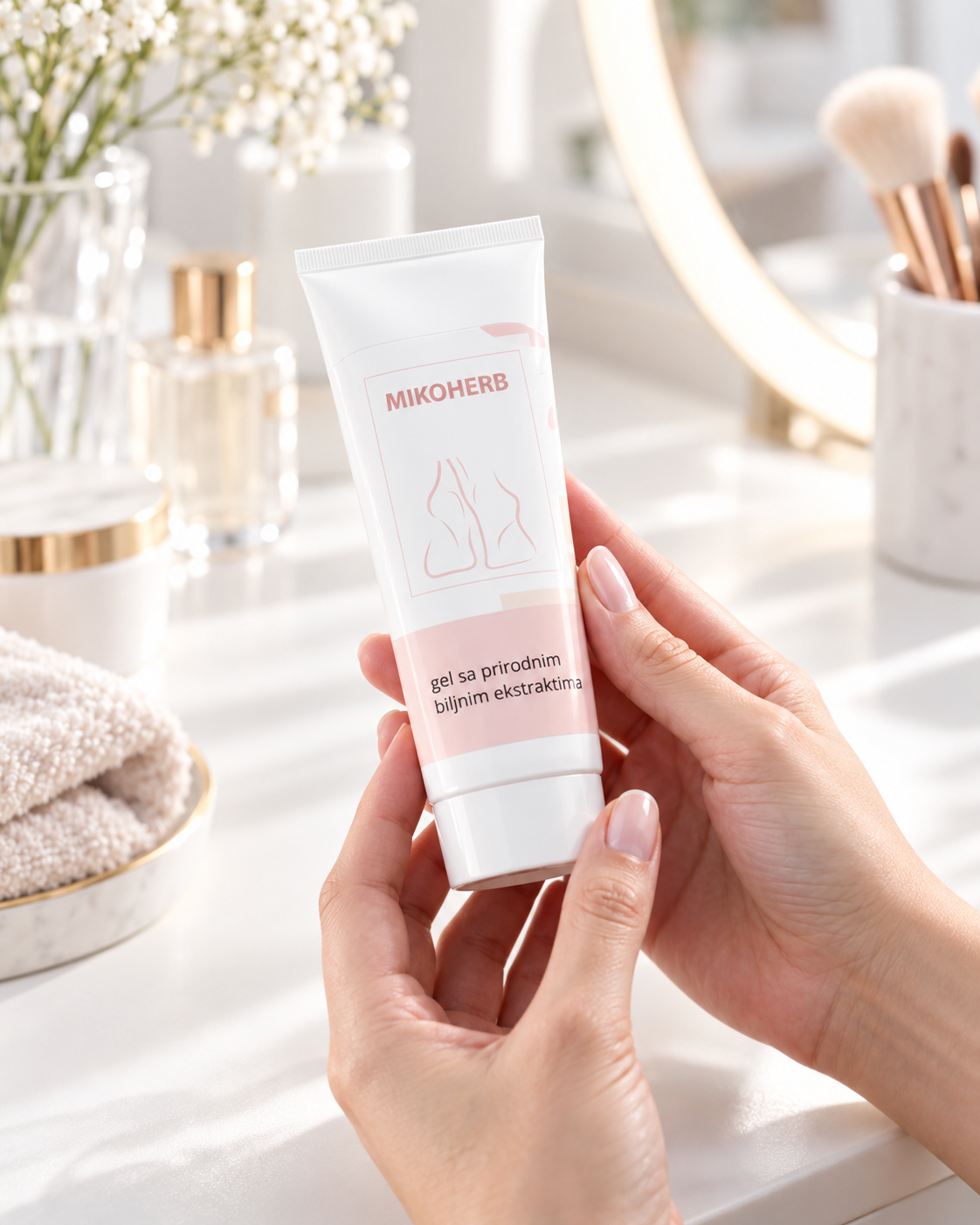 MIKOHERB GEL в светла vanity среда